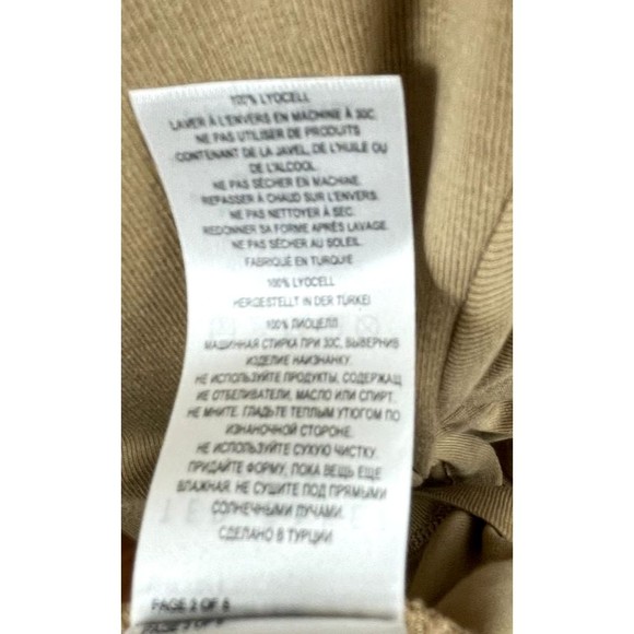 18. NWT Ted Baker Neyda Wrap Dress Tan Camel Size 4/6 100% Lyocell Cowl Neck - Picture 15 of 15